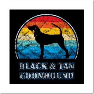 Black and Tan Coonhound Vintage Design Dog Posters and Art